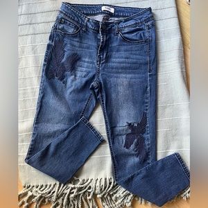 Kenzie Jeans - embroidered bird Jeans - Size 2, Size 26